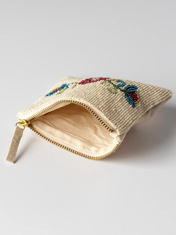 Beaded Coin Purse - Folk Flower-view 2