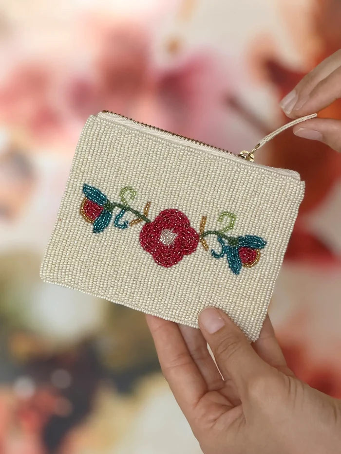 Beaded Coin Purse - Folk Flower-view 3