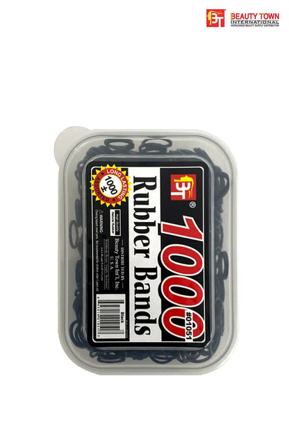 BEAUTY TOWN HIGH QUALITY RUBBER BAND 1,000PCS CONTAINER - BSW BEAUTY CANADA