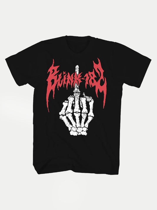 Blink 182 - Middle Finger T-Shirt | Black-Image 1