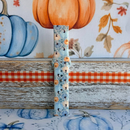 Blue Belle Pumpkin Patch Print Silicone Band For Samsung Watch