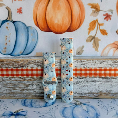 Blue Belle Pumpkin Patch Print Silicone Band For Samsung Watch