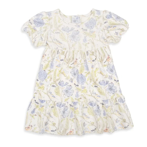 Blue Blossom Ruffle Dress 2T