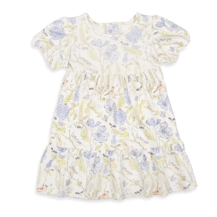 Blue Blossom Ruffle Dress 3T