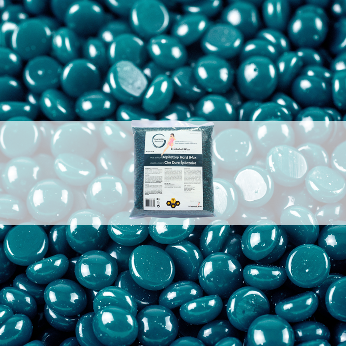 Ipanema hard wax bag on background of hard wax beads