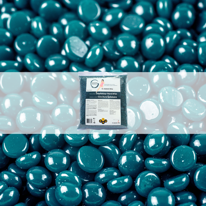 Ipanema hard wax bag on background of hard wax beads