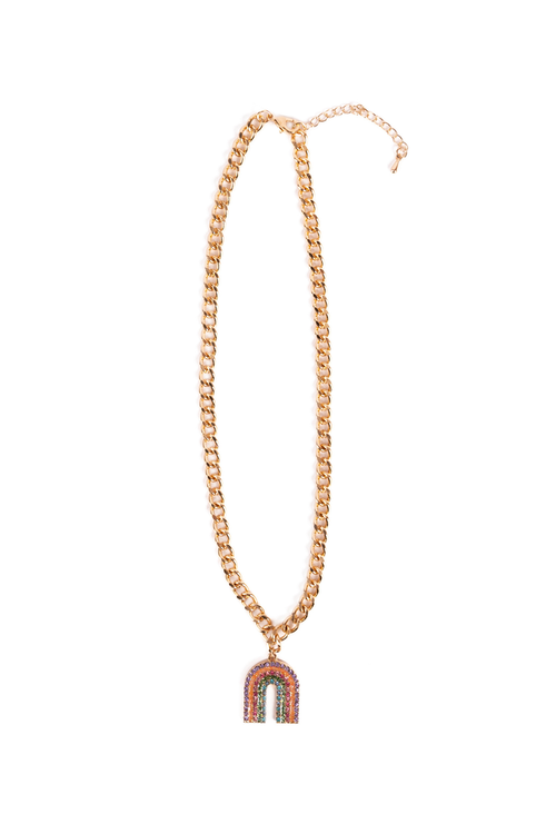 Boutique Chic Somewhere Over the Rhinestone Necklace