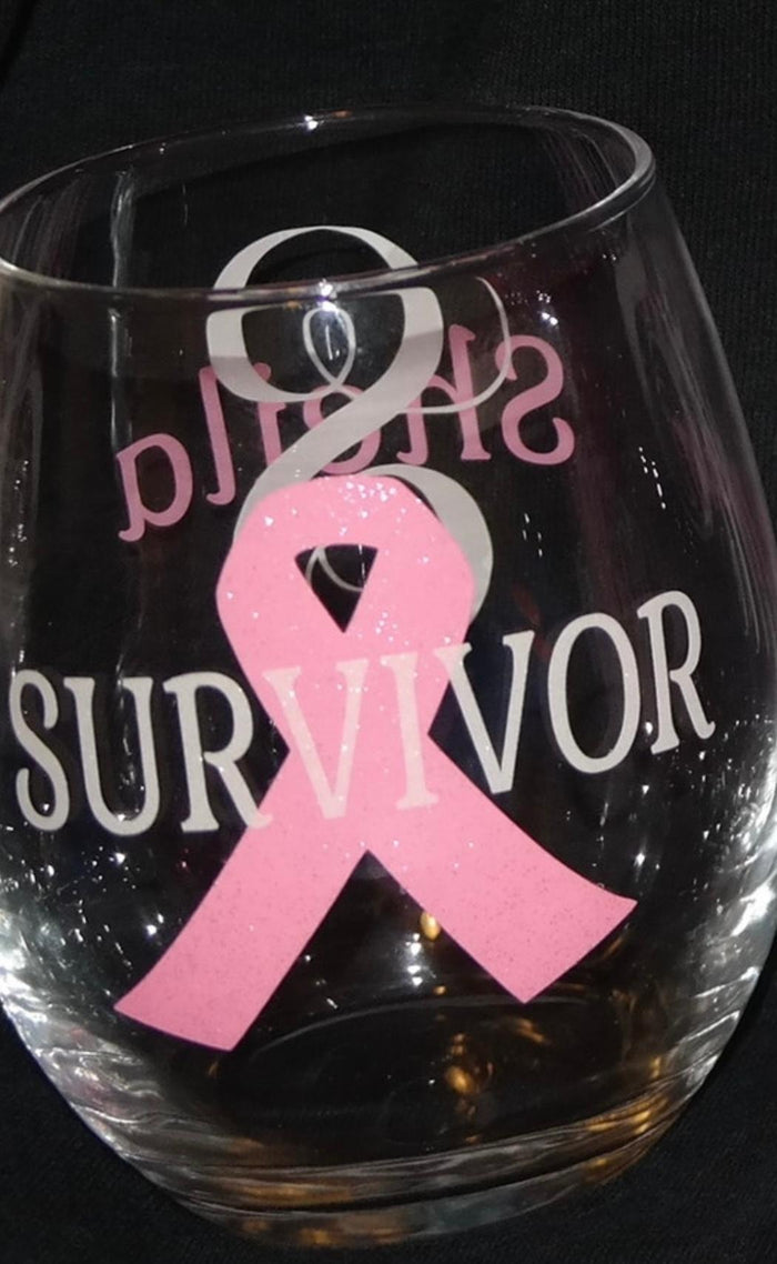 Breast Cancer Survivor Glass