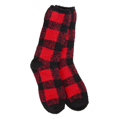 Buffalo Plaid Cozy Crew Socks
