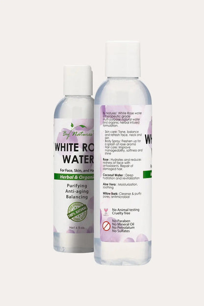 BY NATURES WHITE ROSE WATER FOR FACE SKIN AND HAIR 6oz - BSW BEAUTY CANADA
