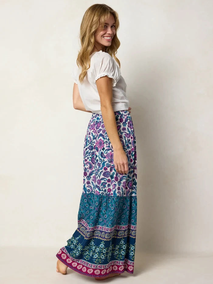 Camille Maxi Skirt - Sunnyfield Floral Purple-view 5
