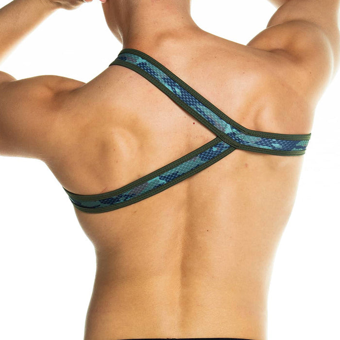 Camo Green Harness vista frontal de Gigo Underwear