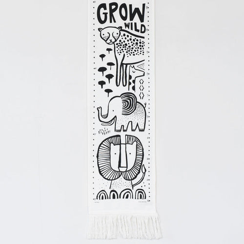 Wee Gallery Canvas Growth Chart - Safari