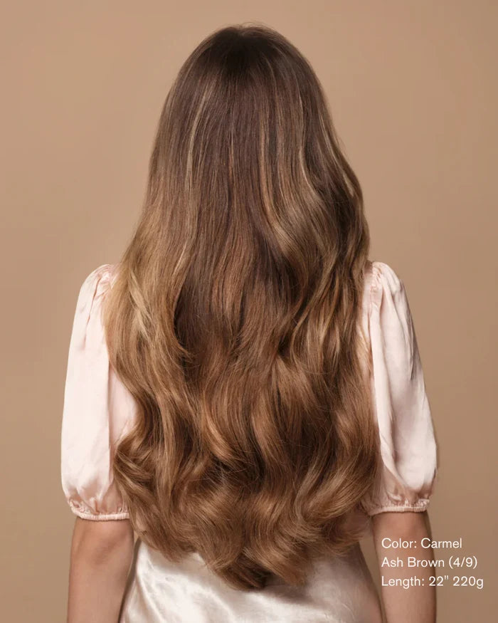 Caramel Ash Blend (4/9) 22" 220g - Clip-Ins