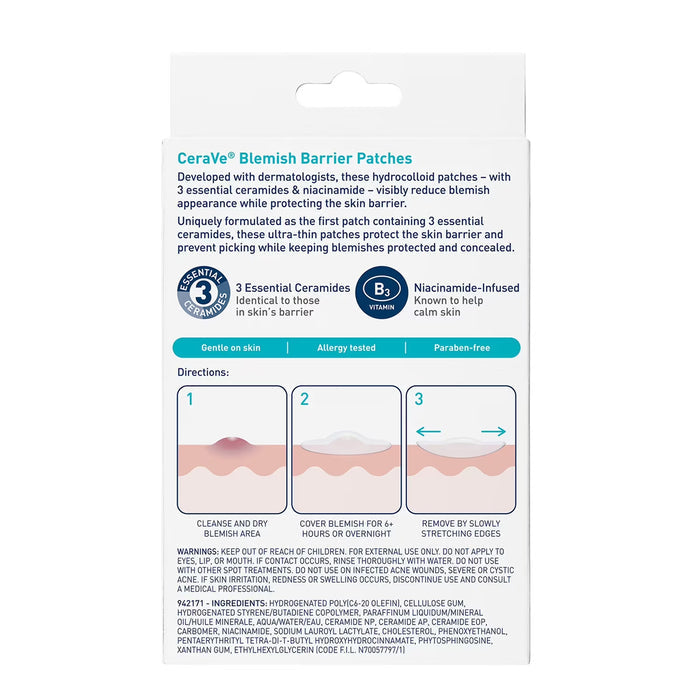 CeraVe Acne Cleanser 12 Oz + Blemish Patch Set 22 Ct