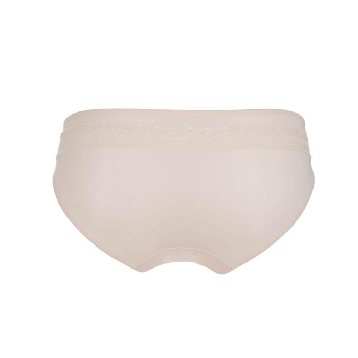Champagne Silk and Organic Cotton Brief, back view – Juliemay Lingerie