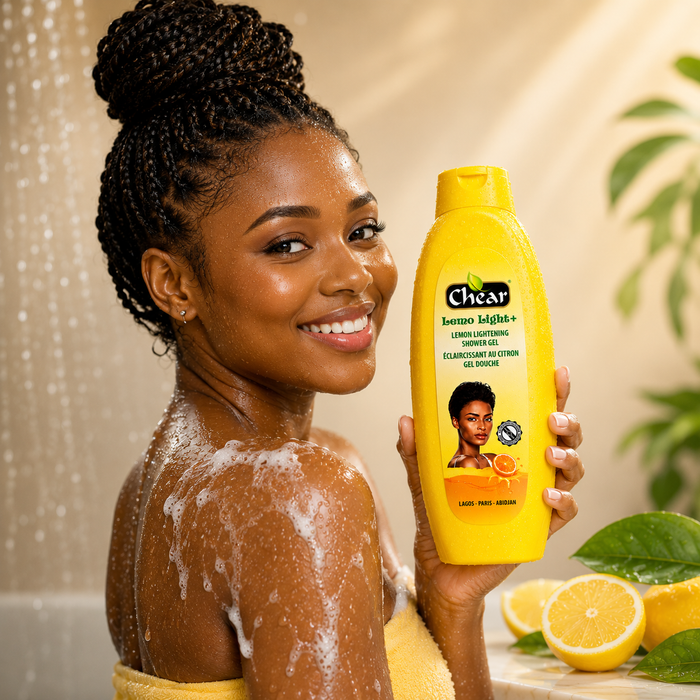Chear Lemon Skin Brightening Shower Gel 750ml with Niacinamide, Vitamin C & Citric Acid | Glow Boosting Lemon Body Wash