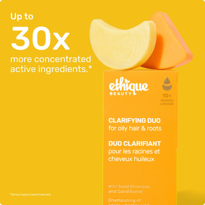 Up to 30x concentrated active ingredients* * Vs. typical liquid shampoo