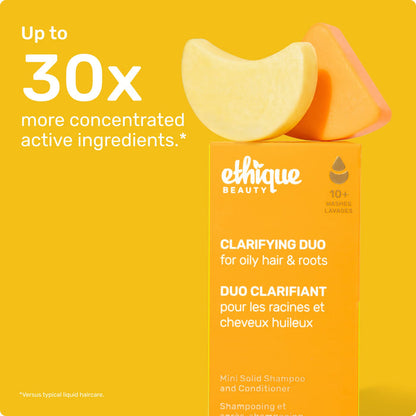 Up to 30x concentrated active ingredients* * Vs. typical liquid shampoo