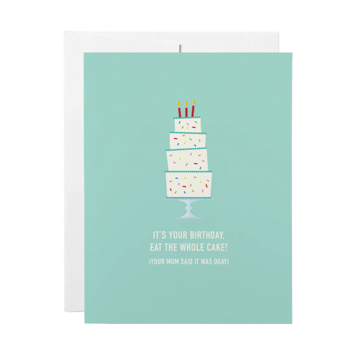 CLASSY CARDS Greeting Card - TALL CAKE CARD