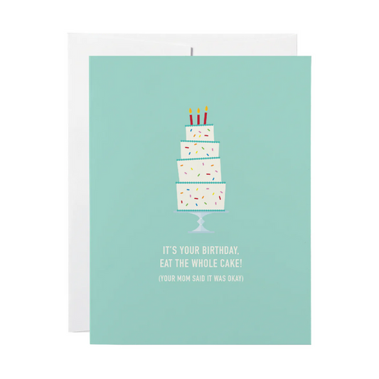 CLASSY CARDS Greeting Card - TALL CAKE CARD