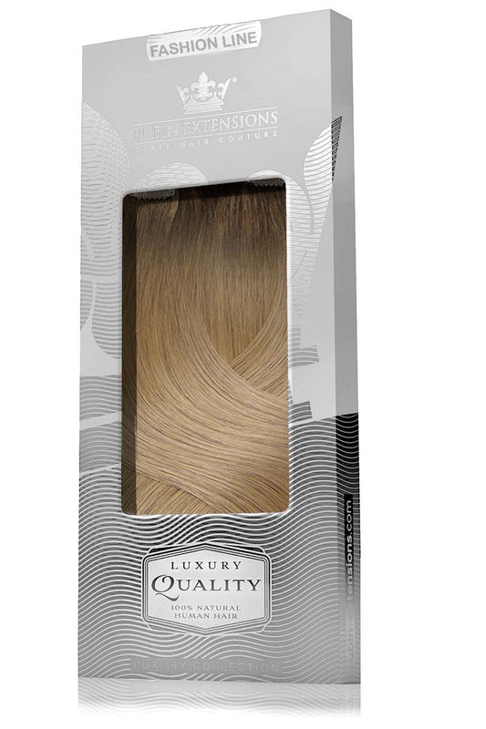 CLIP-IN EXTENSIONS LUXURY  Schort Roots Jet Black-Braun & Salty Caramel
