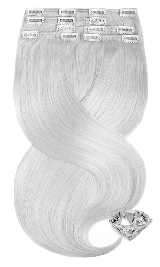 Clip-In Extensions Diamond Line Silver Blonde | Rubin