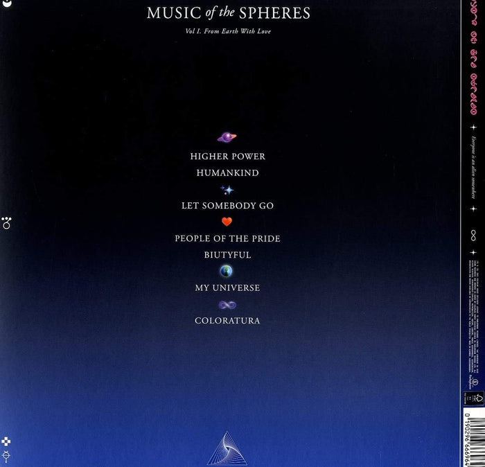 Coldplay Music Of The Spheres Back