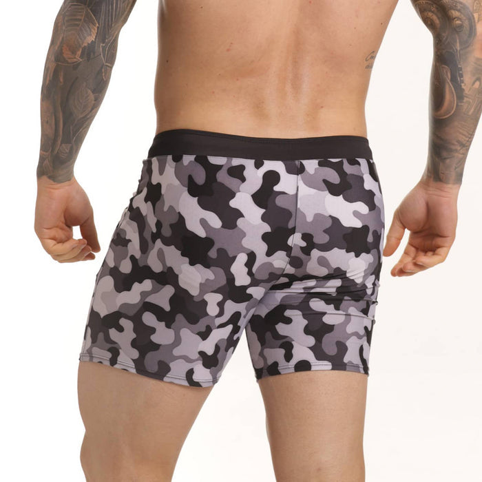 Combat Gray Beachwear vista posterior de Gigo Underwear
