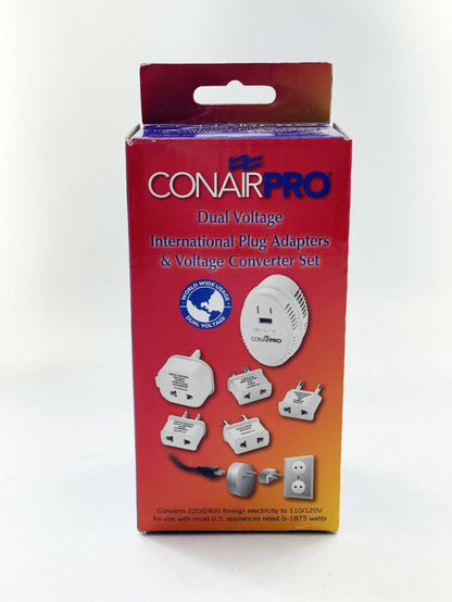 ConAir Pro Dual Voltage International Plug Adapters and Voltage Converter Set - Palms Fashion Inc.