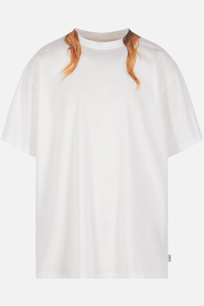 cotton t-shirt with hair print