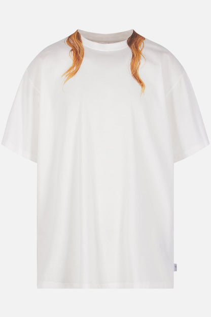 cotton t-shirt with hair print