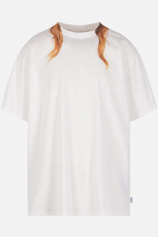 cotton t-shirt with hair print