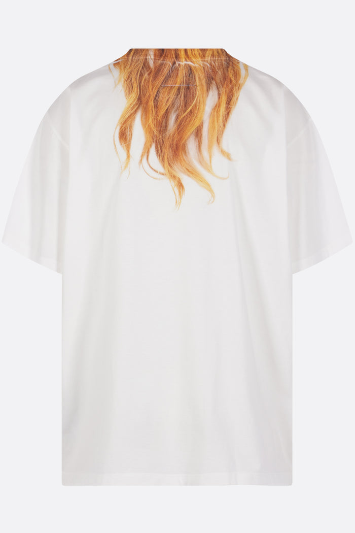 cotton t-shirt with hair print