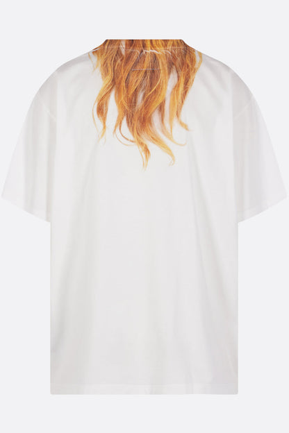 cotton t-shirt with hair print
