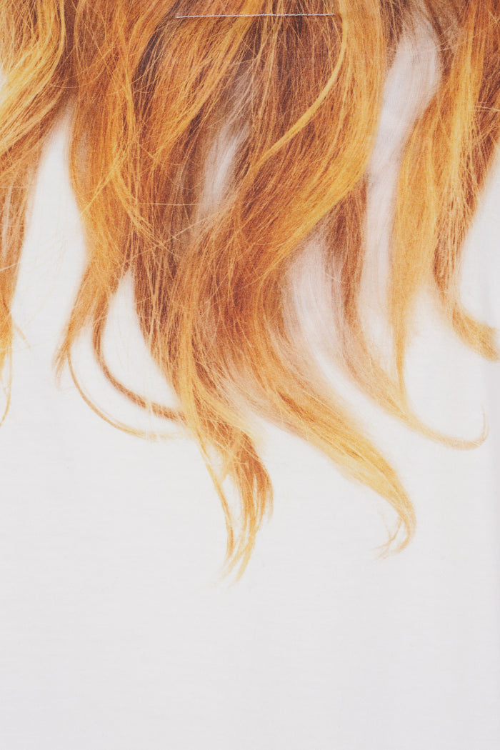 cotton t-shirt with hair print