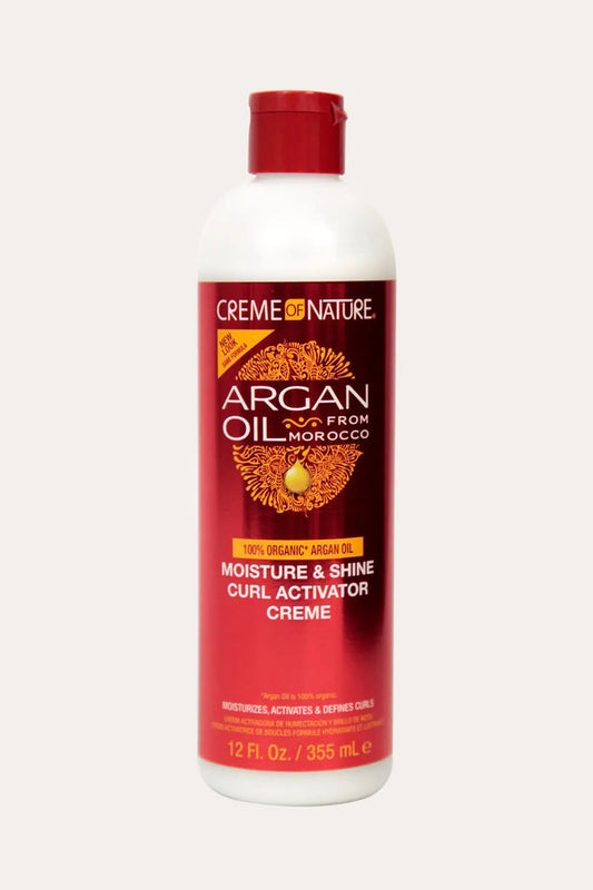 CREME OF NATURE ARGAN OIL MOISTURE & SHINE CURL ACTIVATOR CREME 12oz CREME OF NATURE