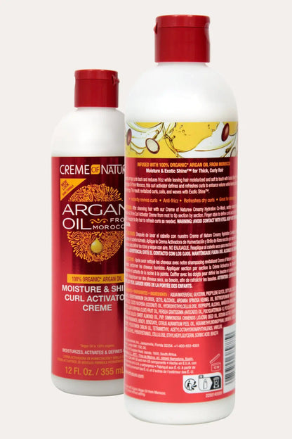CREME OF NATURE ARGAN OIL MOISTURE & SHINE CURL ACTIVATOR CREME 12oz CREME OF NATURE