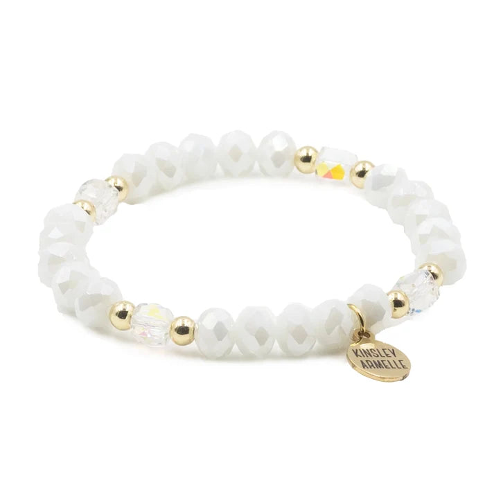 Crystal Glass Bracelet white
