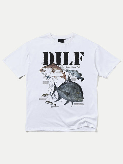 Damn I Love Fish T-Shirt | White-Image 4
