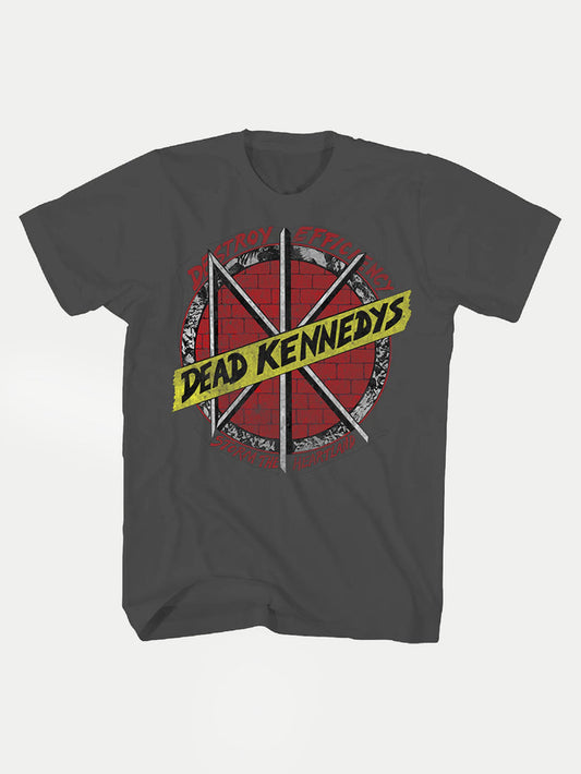 Dead Kennedys - Chr Destroy Efficiency T-Shirt | Grey-Image 1
