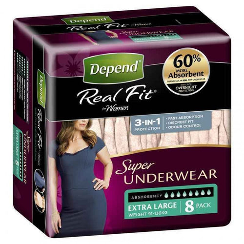 Depend RealFit Super Underwear for Women XL