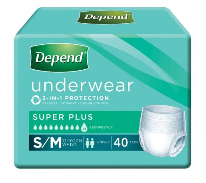 Depend Super Plus Underwear Unisex S/M