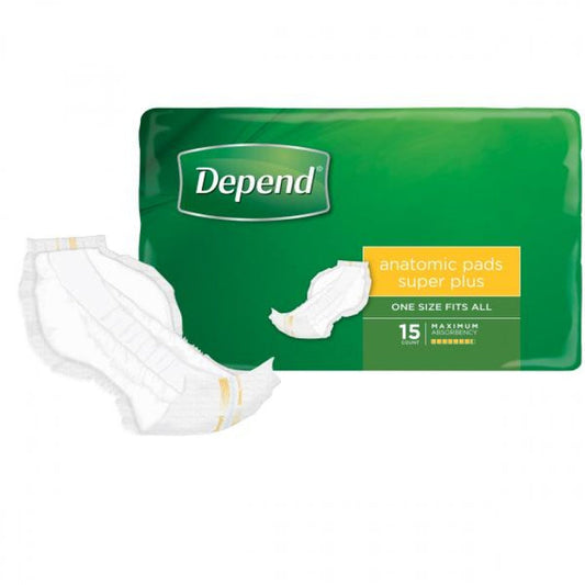Depend Unisex Anatomic Pads Super Plus