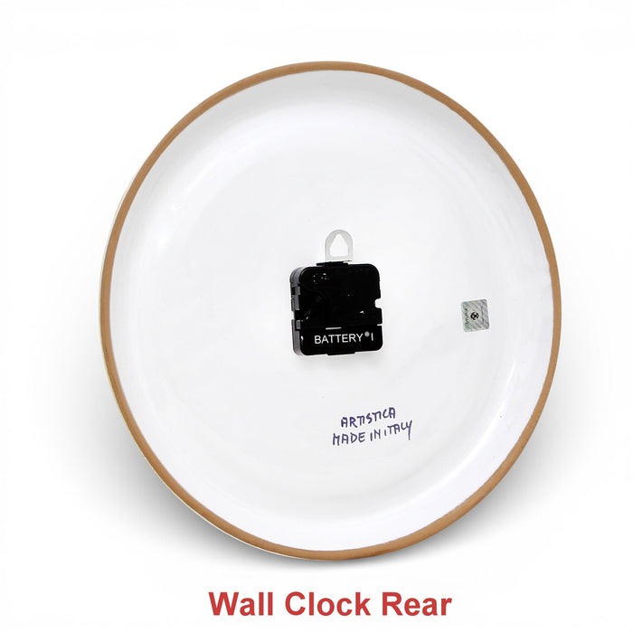 DERUTA VARIO: Round Wall Clock Dec Foglie Verdi