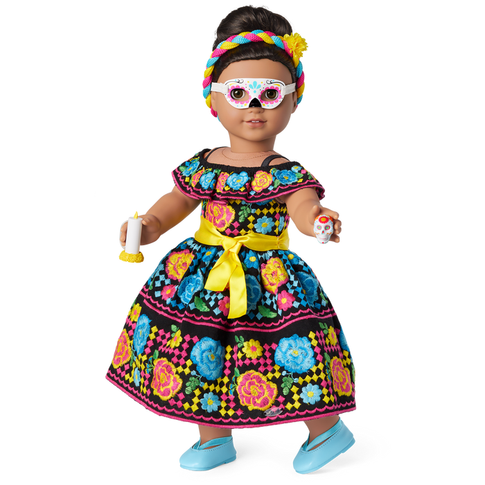 Día de Muertos Celebration Outfit for 18-inch Dolls