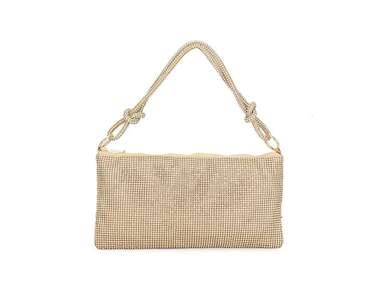 Diamanté Gold Jewelled Handbag