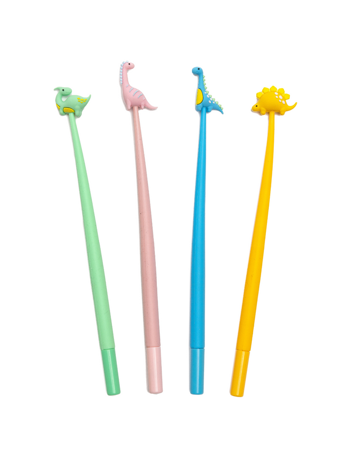 Dino Jiggle Wiggle Pens, 4pcs Assorted