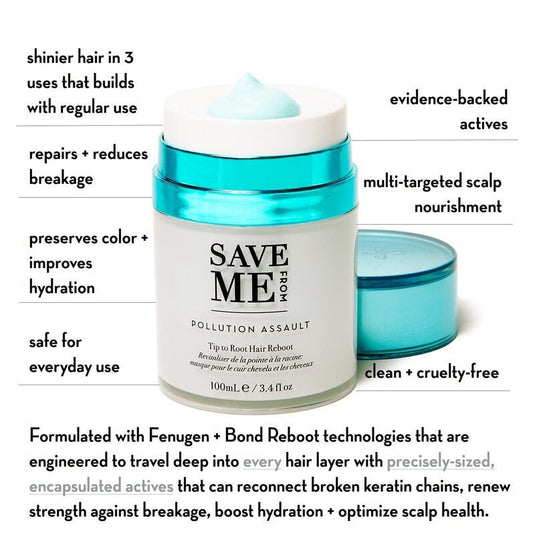 DISCONTINUED - POLLUTION ASSAULT Tip to Root Hair Reboot 0.5 fl oz | Save Me From
