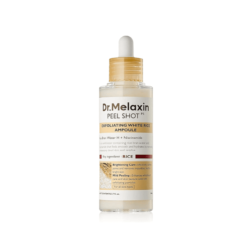 Dr. Melaxin Peel Shot Exfoliating White Rice Ampoule 80ml - Beauty Tribe